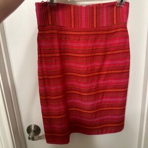 Antonio Melani pink pencil skirt with stripes size 4